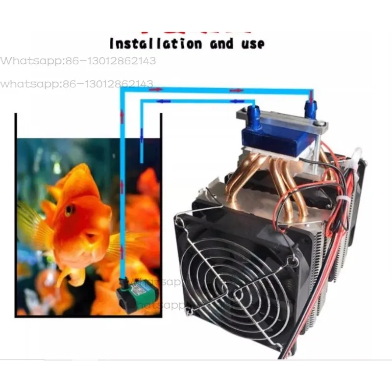 DIY 180W Home Fish Tank Cooler Chiller Cooling-water Machine Chiller 12V Mini Semiconductor Refrigerator