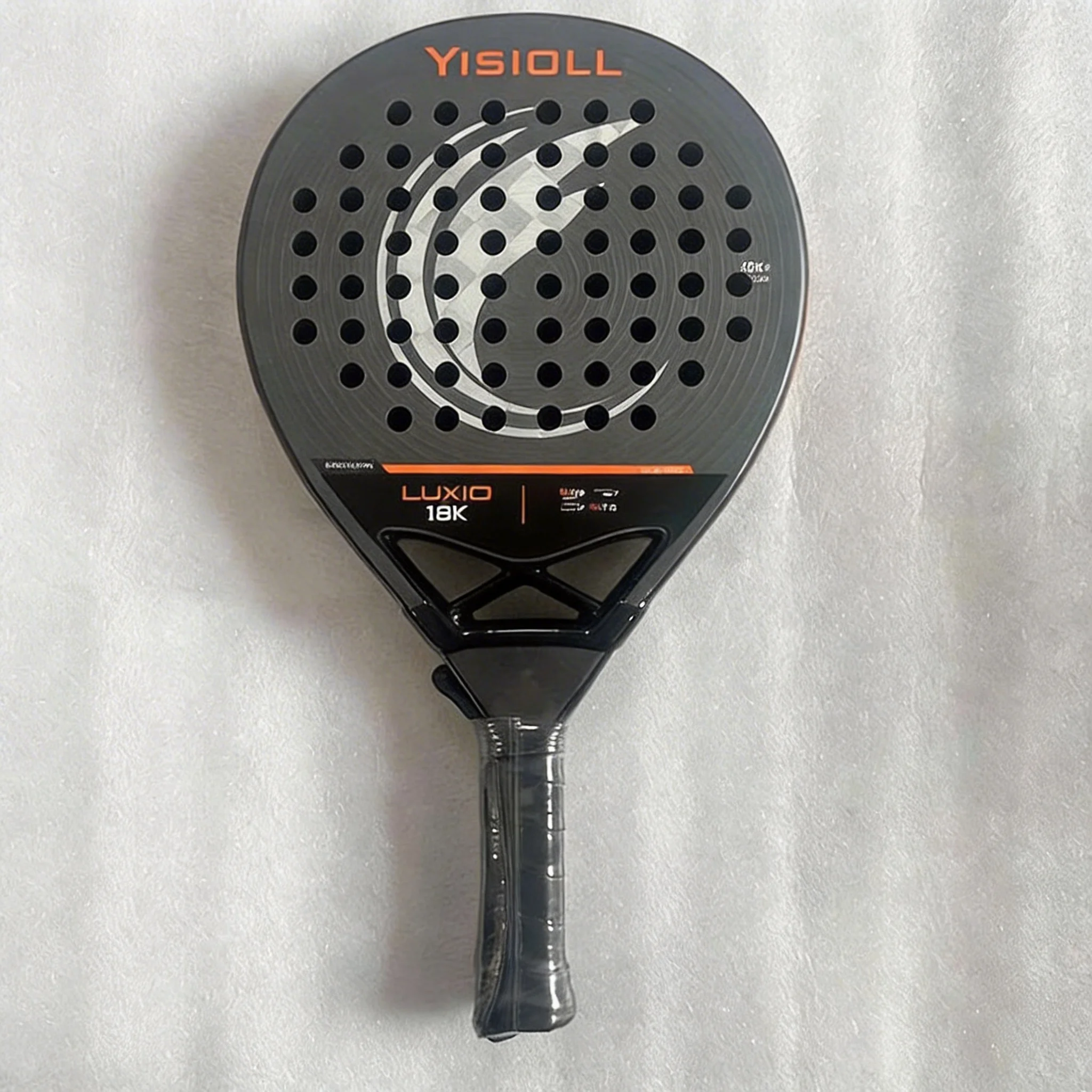 Carbon fiber material 3K padel racket, balanced all-round playability for training and matches, full OEM customizable matte grai