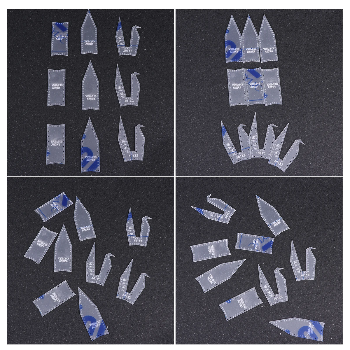 

3pcs Craft Pendant Template Acrylic Diy Paper Crane Cutting Stencil Kit For Handmade Art Craft Tool Supplies Paper Crane