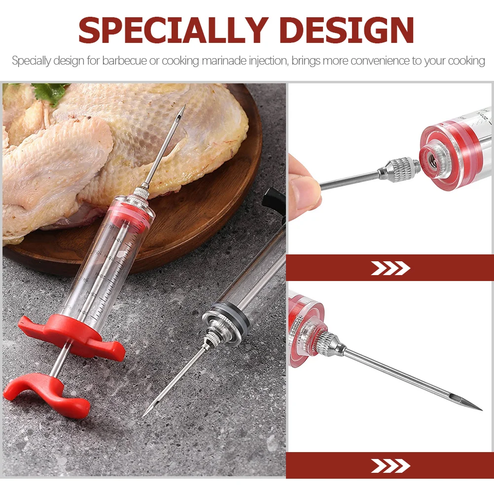 Seasoned Turkey Pin Injection Pastry Syringe for Meats Food Marinade Kitchen Injector Sausage