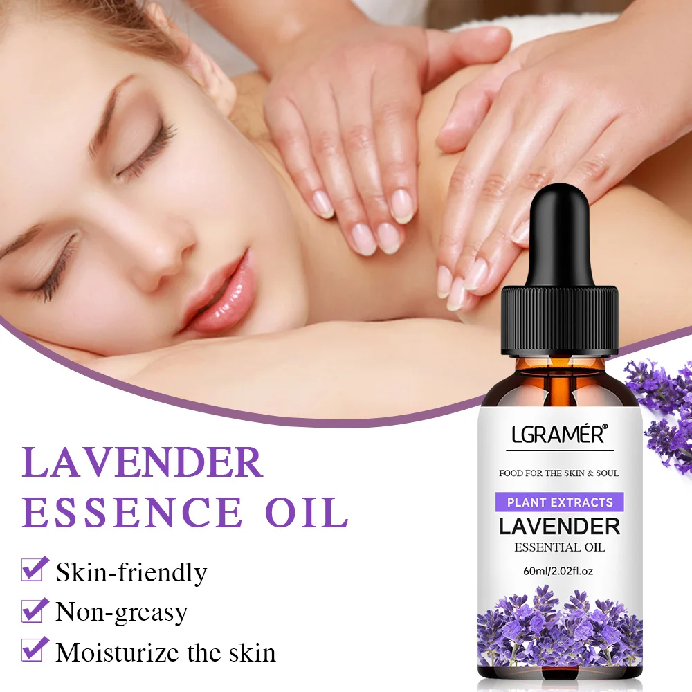 Pure Natural Lavender Essential Oil Facial Body Skin Care Essential Oil Moisturizing Nourishing Massage Plant Essential Oil