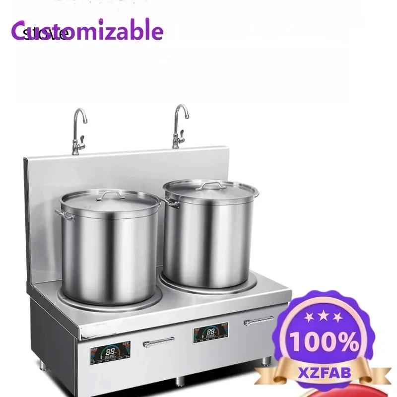 Factory Direct 2026 electromagnetic double-head soup stove High-power Braised meat hanging porridge Eyes cooking soup Electric l