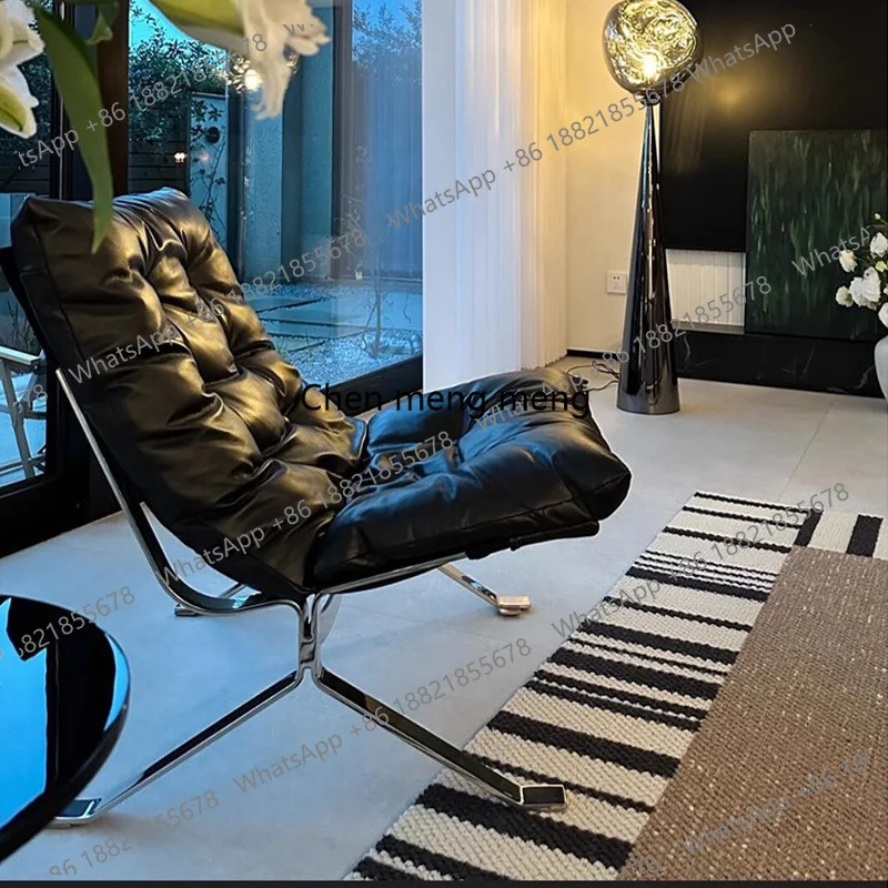

Minimalist Single Accent Chair for Living Room Bedroom Modern Lounge Chair with Metal Frame Comfort Home Relaxing Leisure Chairs