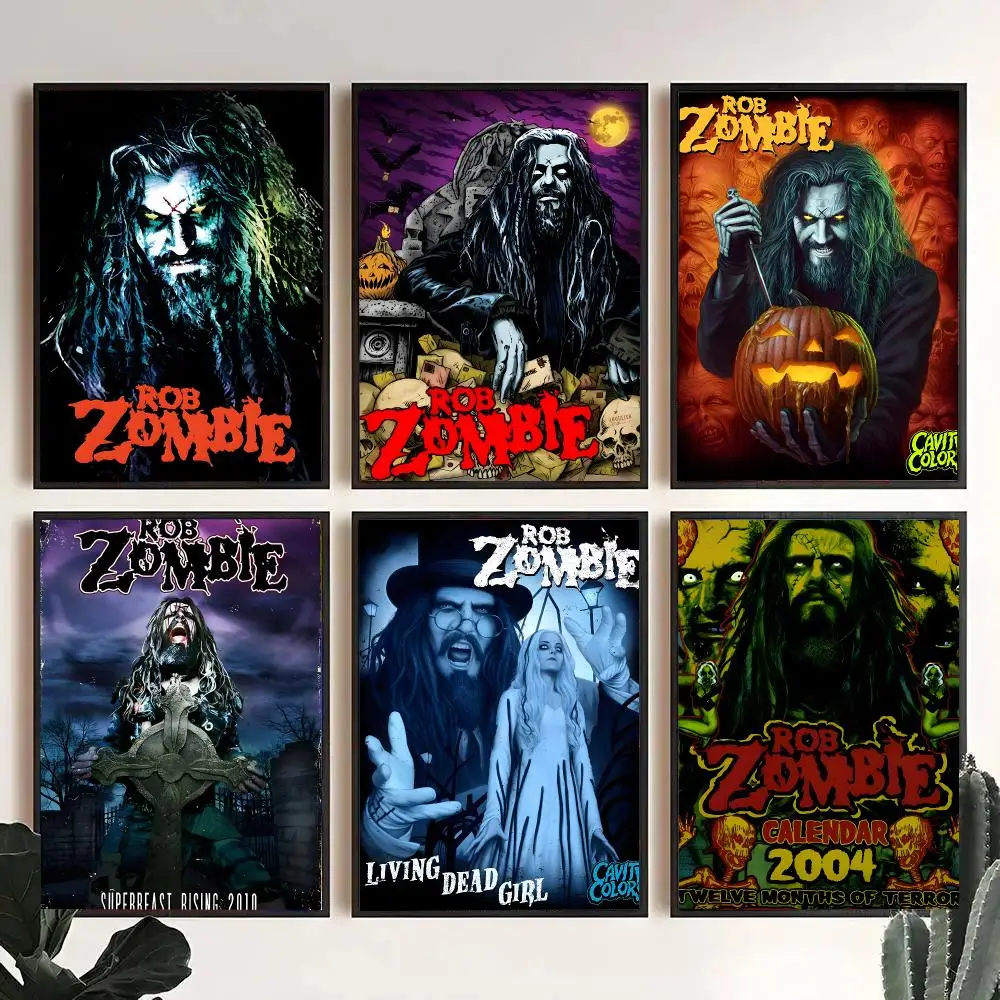 R-Rob Z-Zombie Singer Poster Decorative Wall Art Stickers Mural For Home Living Room Hallway Decor Gift