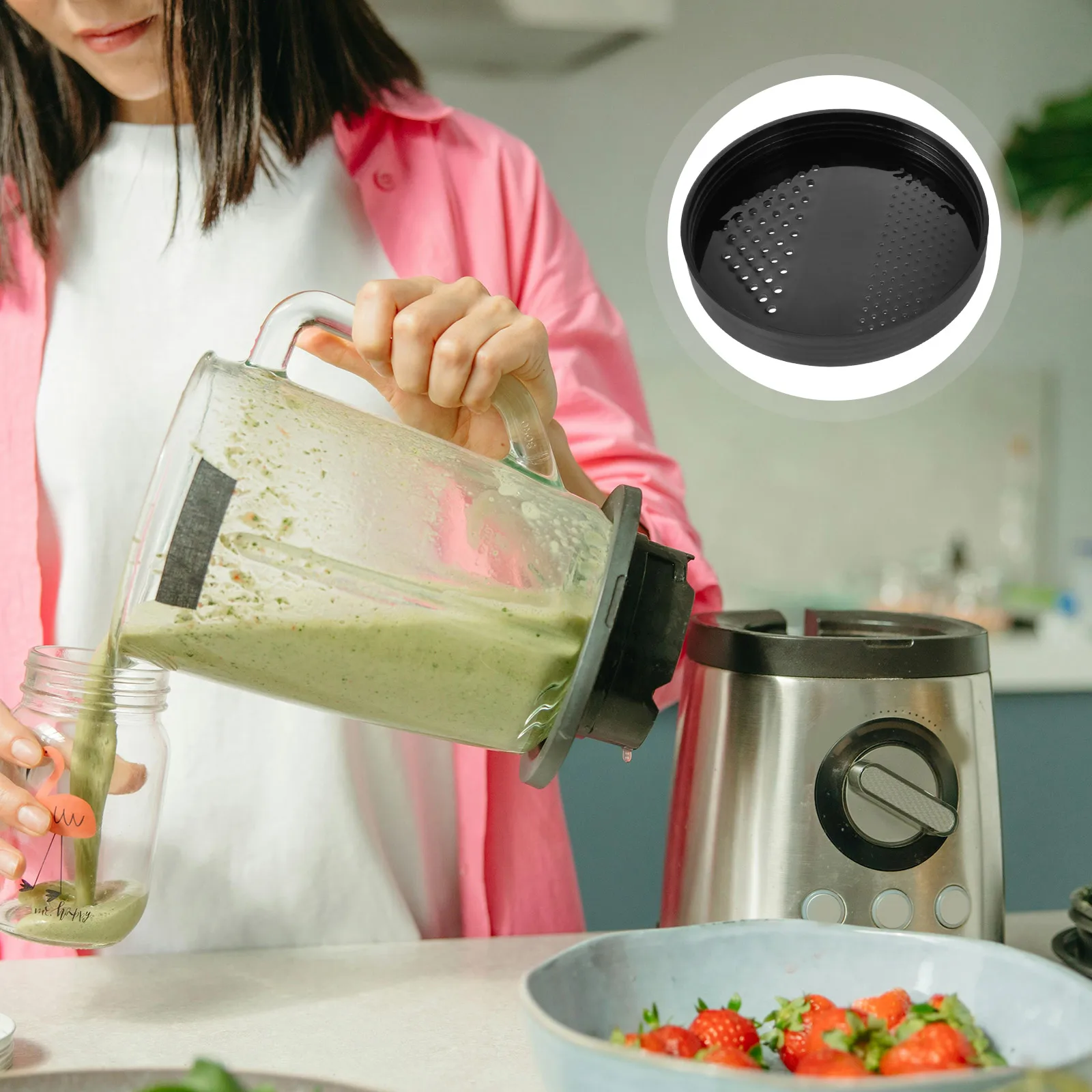 

2pcs Covers Filter Covers Reusable Cup Juicer Supplies Mixer Mug Replacement Plastic Replacement Parts For Cups Mixer