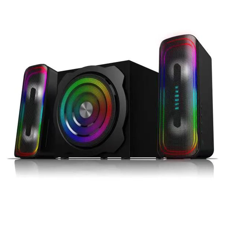 SATE(AS-8904)2022 new hot sale rgb gaming ARC Optical BT  home theater speaker Remote Subwoofer Multimedia 2.1 Speakers