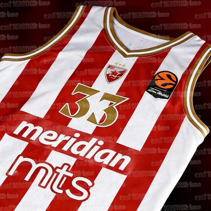 Image of 2026 Sommer Serbien Belgrad Red Star Europäisches Basketball-Sportshirt Atmungsaktives Schnelltrocknendes Fan-Familien-Tanktop