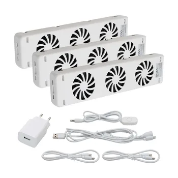 3-Fan Magnetische Haard Koelventilator 300*69*30mm Heater Radiator Automatische Thermostaat Koelventilator voor Thuis Appartement Heater