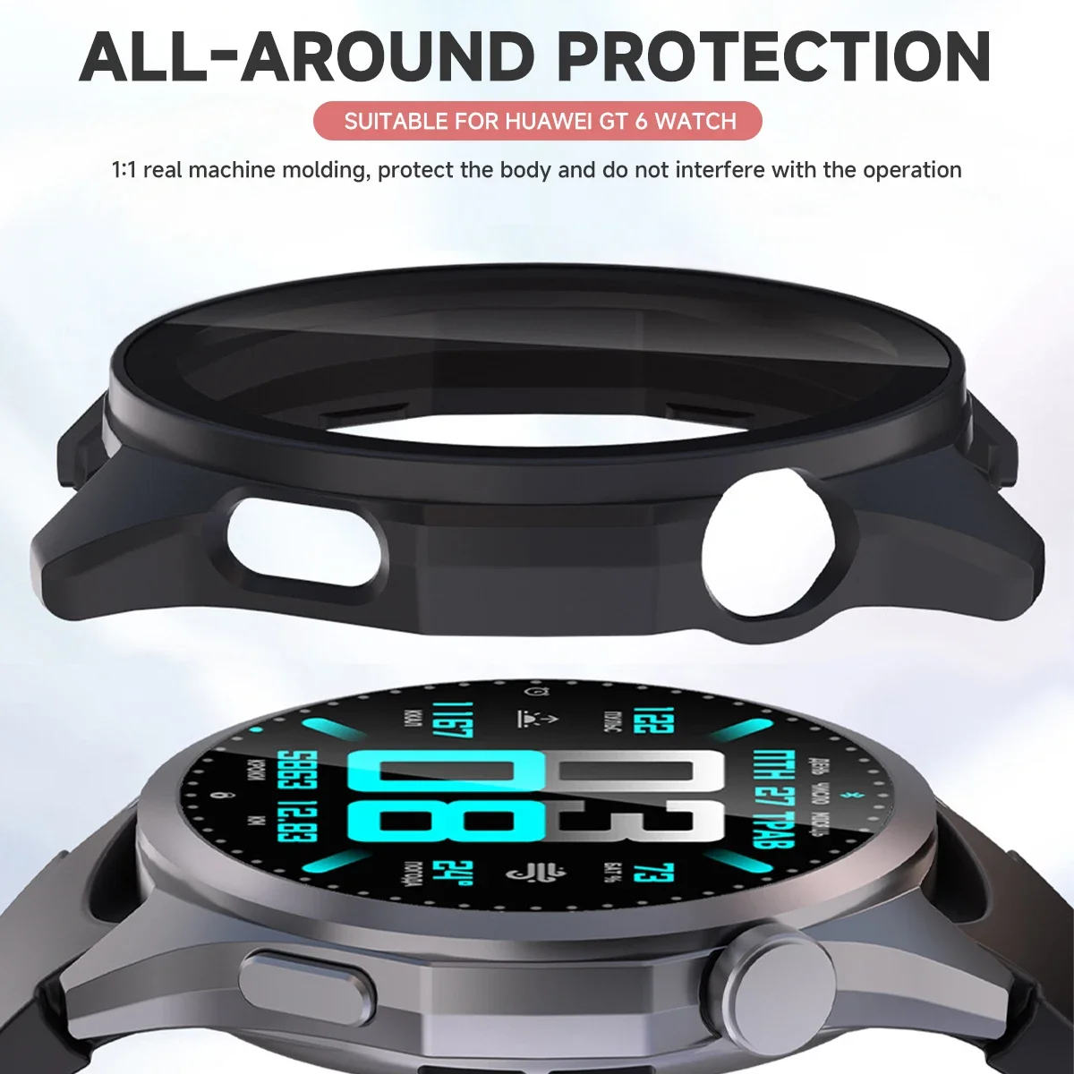 Glas + PC Cover voor Huawei Horloge GT 6 46mm 41mm Case Volledige Dekking Beschermende Bumper voor Huawei GT 6 46mm Case Gereedschap Accessoires