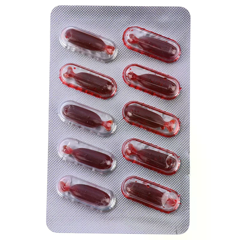 10 pièces faux pilule de sang Vampire jouet Capsules horreur drôle jouet Halloween farce jouet