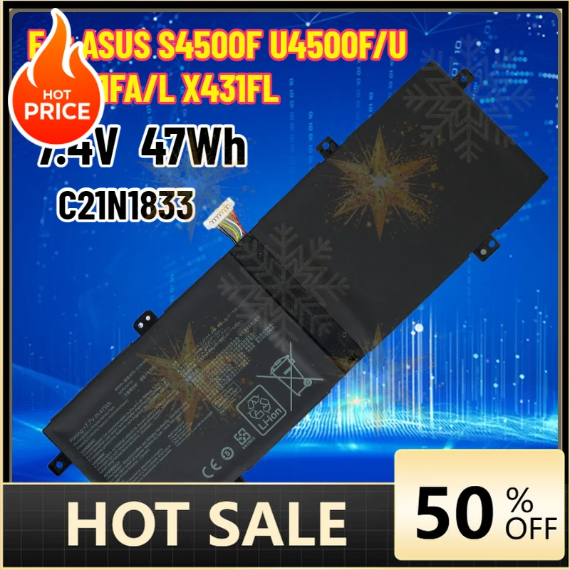 SWZY C21N1833 Laptop Battery Replacement for Asus VivoBook S14 S431 S431F S431FA S431FL UM431DA-AM006T U4500F/U BX431FA/L X431FL
