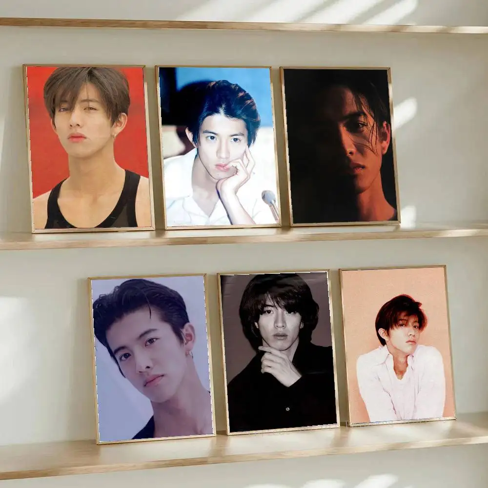 Kimutaku Japanese Celebrity Posters Living Room Bar Cafe Quality Canvas Vintage Style Comics Painting Art Home Wall Decor Pictur