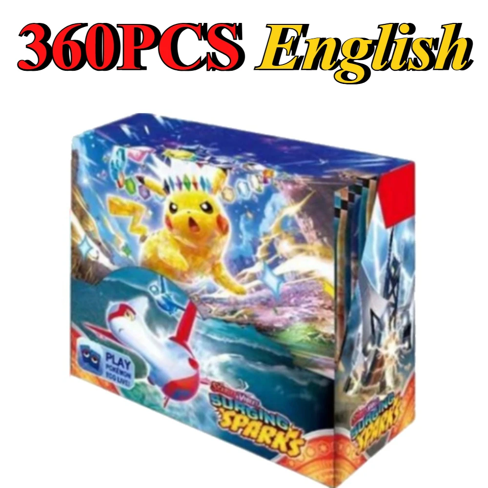 360PC Pokémon Kaarten Mega Evolution Pitch Black Phantasmal Scarlet Violet Black Bolt Engelse Booster Battle Transactie Kaart Speelgoed