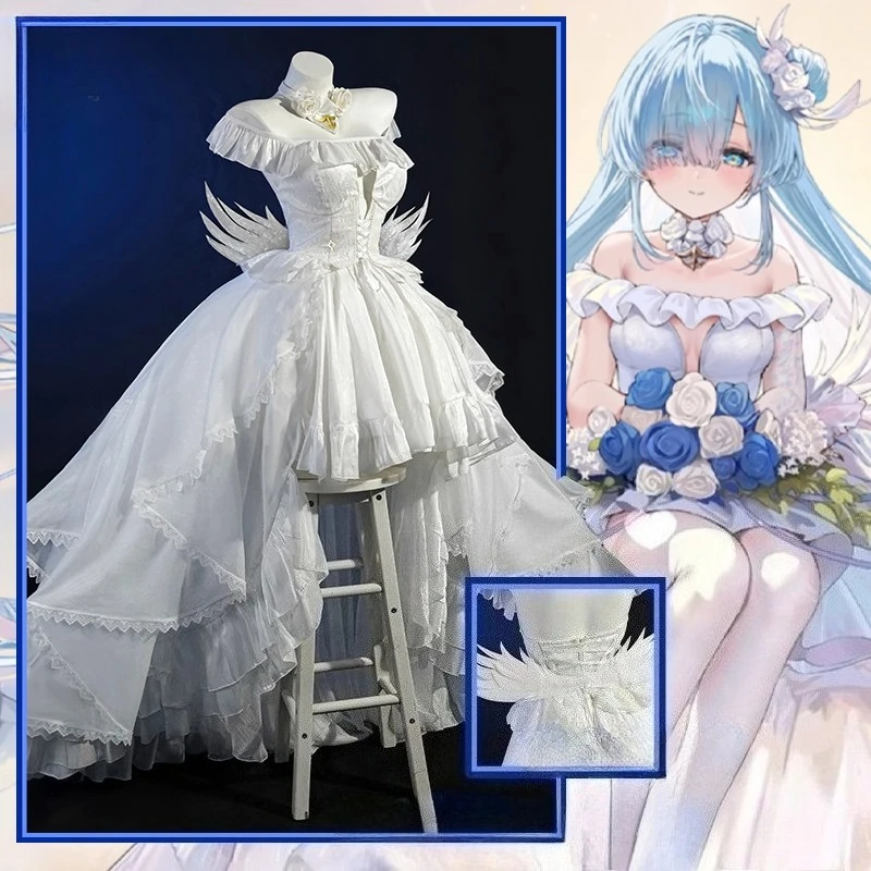 

Azur Lane HMS Janus Cosplay Costume Janus New Skin White Wedding Dress Halloween Activity Party Role Play Clothing