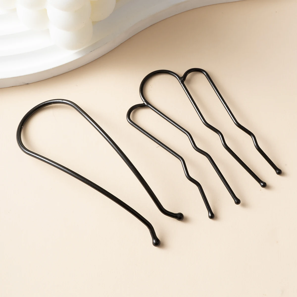 Black Metal U Shape Hair Fork Women Hair Stick Hair Combs Bun Hairpin Clip Hairstyling Tool Girls Hair Accessories Protect Scalp image 2