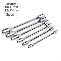 3pcs Metric Double 12 point PT Swivel Head Flexible Socket Wrench Spanner CRV steel Tool