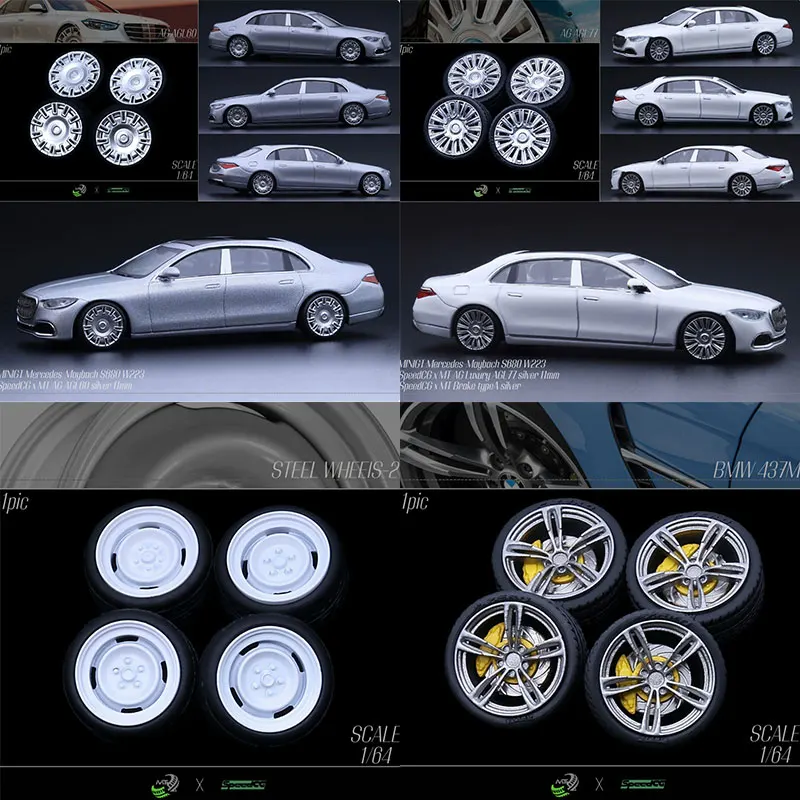 

Resin Wheels Rubber Tires 1/64 Model Car Modified Wheel Hub 8.4/9.4/11mm SpeedCG SE004/SE002/SE001 Suitable for 1:64 Model Cars
