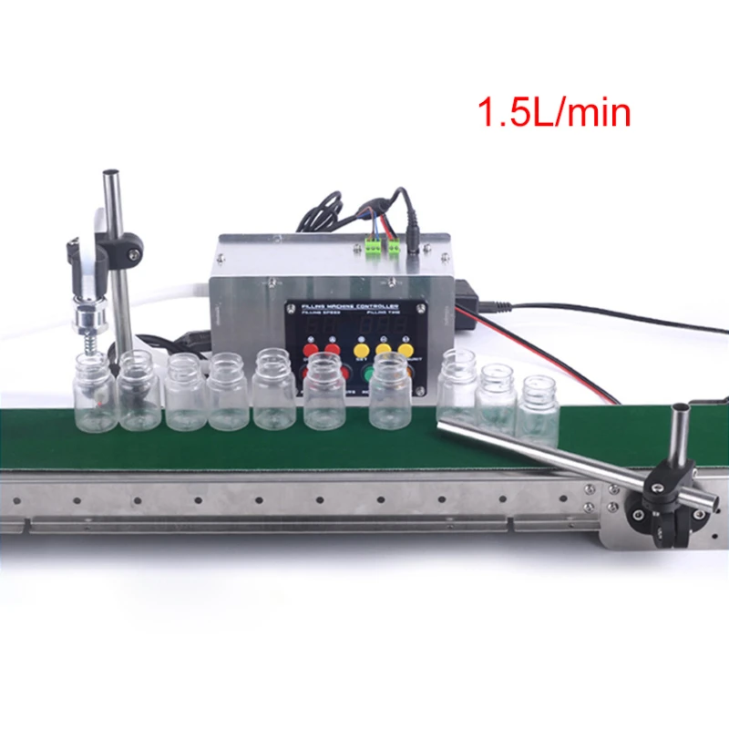 

Automatic Electrical Conveyor Belt Single Head Liquid Filler Can Sense High Precision Heat Resistance Filling Machine 100-240V