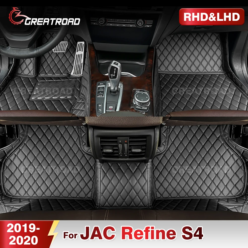 

Car Floor Mats For JAC Refine S4 2019 2020 Custom Auto Foot Pads Automobile Carpet Cover Interior Accessories