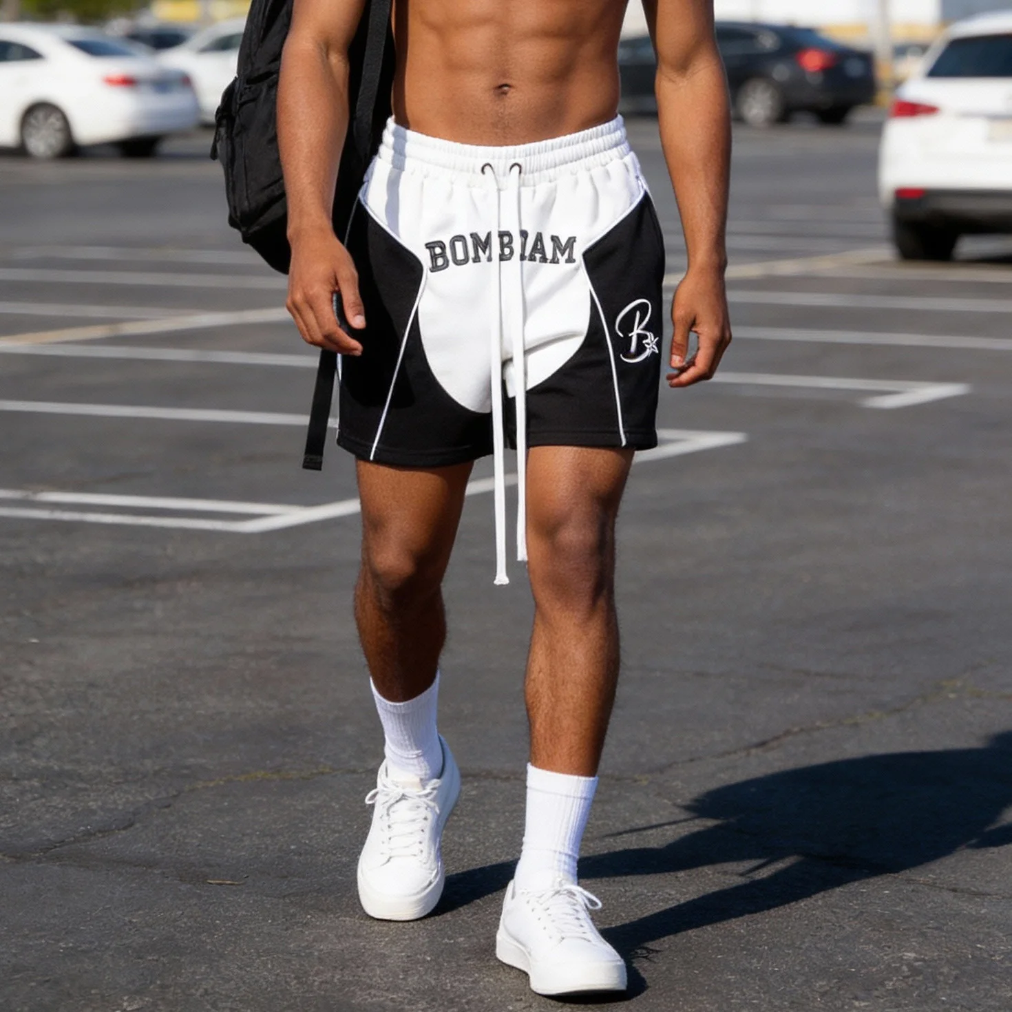 

Korean Sle Casual Baskeall Training orts Qui Dry Four Parts Men's orts Loose Fit Cotton Blend Busin Casual