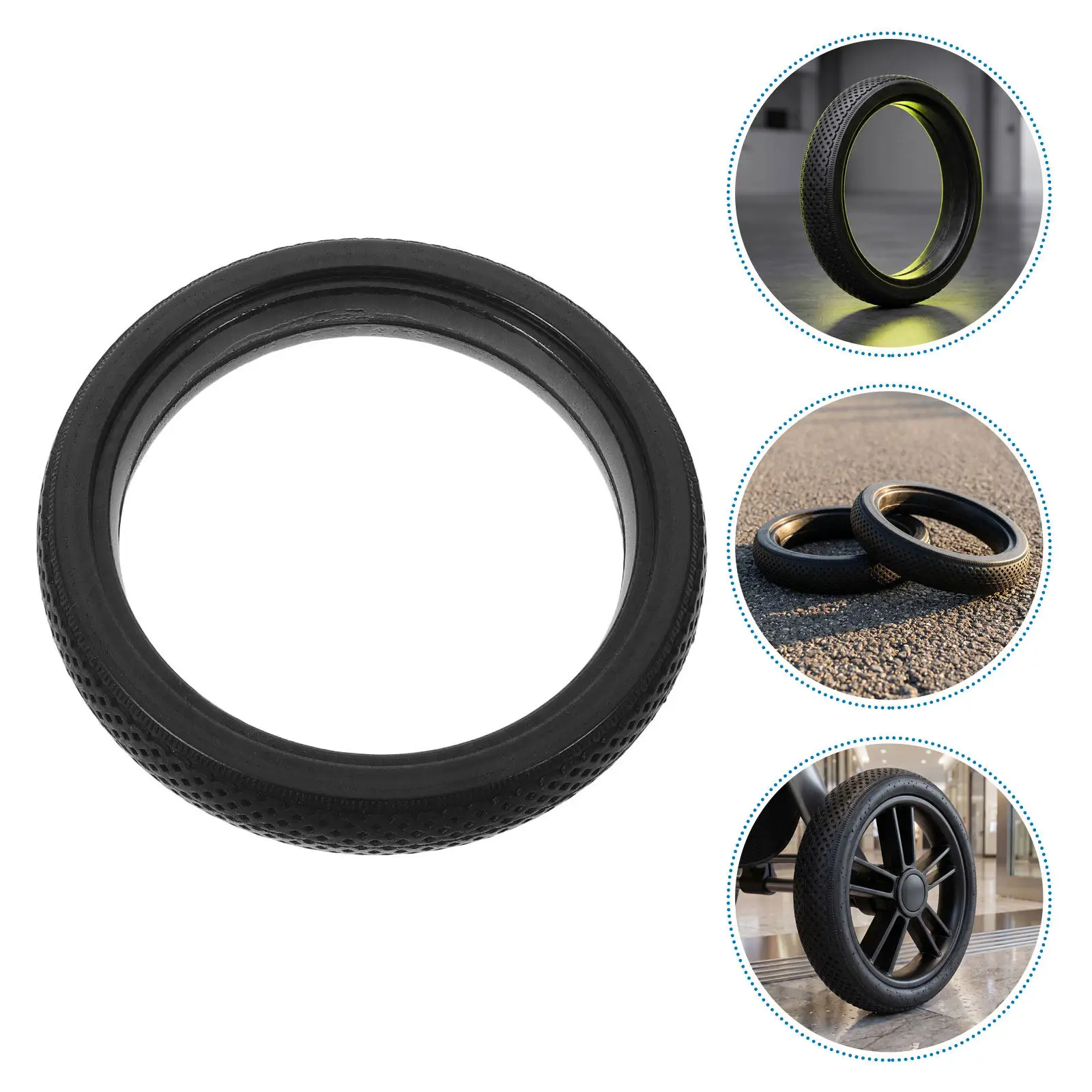 2 Pcs Baby Stroller Tire Strollers Rubber Wheels Walker Caster Parts Carriage Tires Replacement