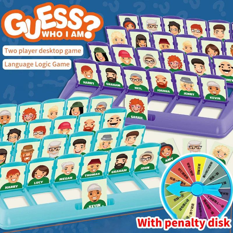 Who Is It Family Memory Guessing Table Game Kids Funny Montessori Antistress Toy Gift Classic Board Interactive Party Game