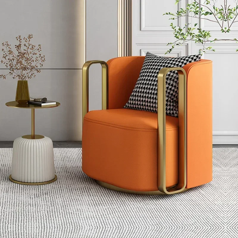 MYZ617 #light luxury single sofa chair living room rotatable tiger chair lazy hotel clubhouse negotiation balcony three