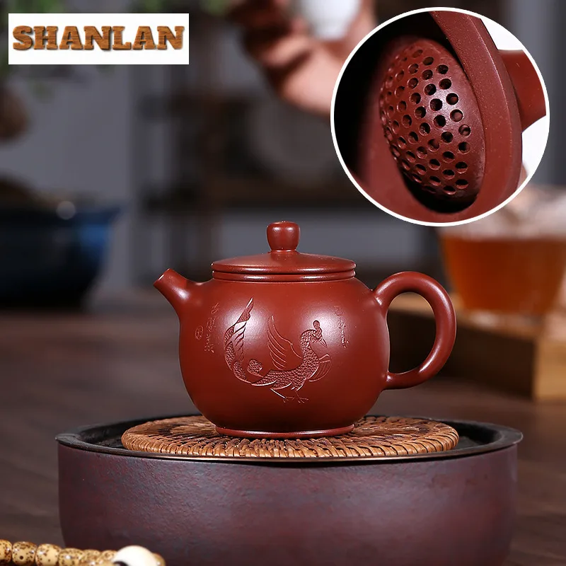 

200ml Vintage Yixing Purple Clay Teapots Handmade Bao Zun Pot Raw Ore Dahongpao Mud Tea Maker Kettle Chinese Zisha Tea Set Cha