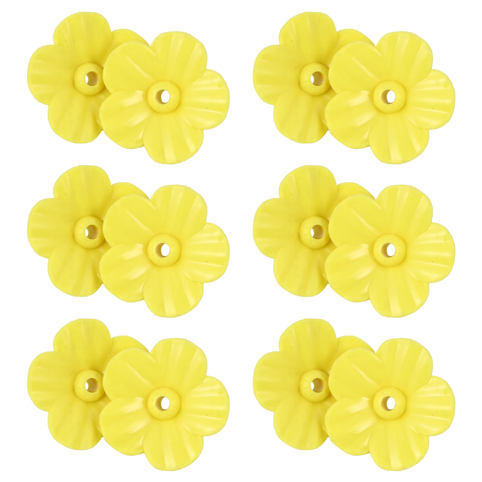 

12 Pcs Bird Water Feeder Flowers Automatic Accessories Outdoor Hummingbird Feeders Plastic Yellow Replaceable Easy Assemble