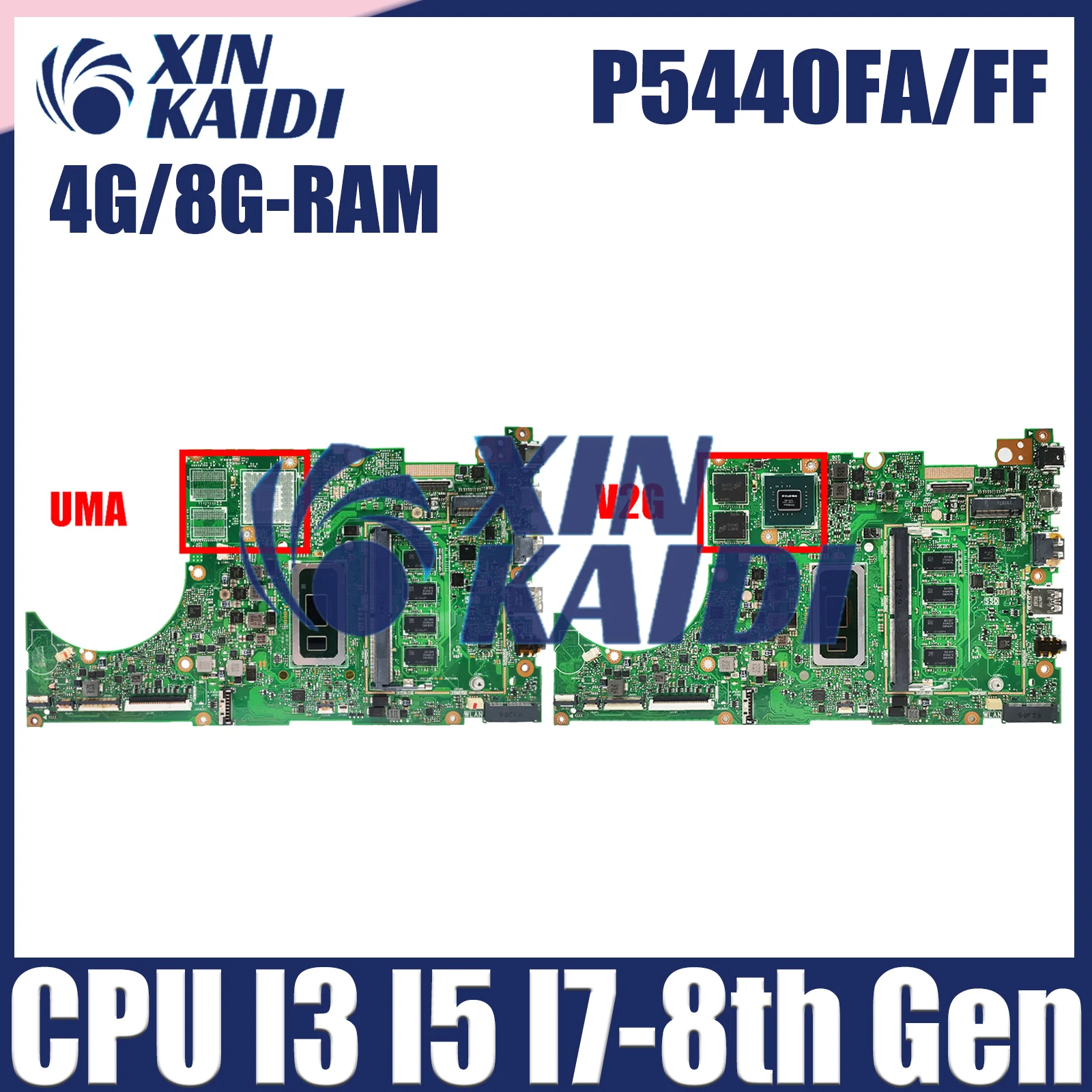 P5440FA Notebook Mainboard For ASUS P5440F P5440FF P5340F P5240F Laptop Motherboard CPU I3 I5 I7 8th Gen 4G/8G RAM