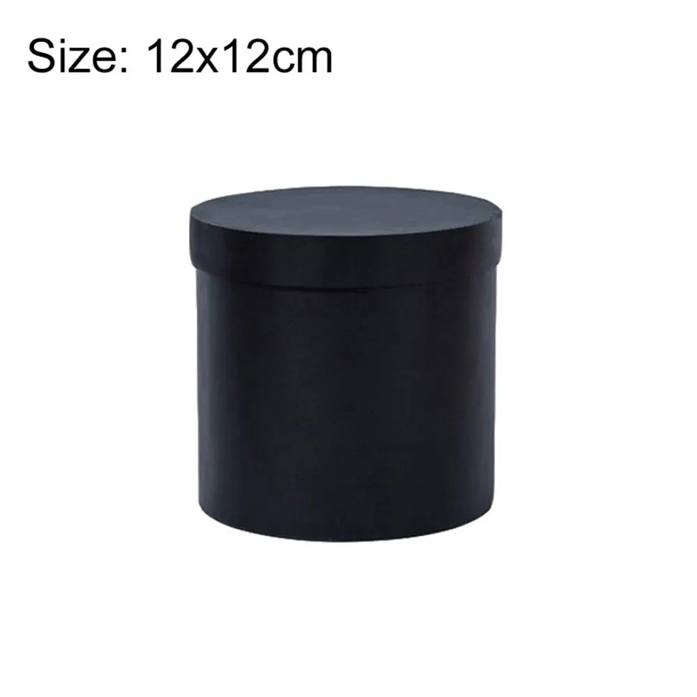 1 PCS Portable Flower Hug Bucket Simple Round Cardboard Packaging Box Creative Floral Bouquet Case For Valentine\'s Day