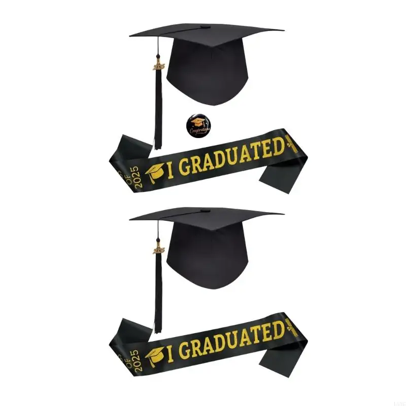 

L5YC Commemorative 2025 Graduate Hat Adjustable Hat Sash Ceremony Essential