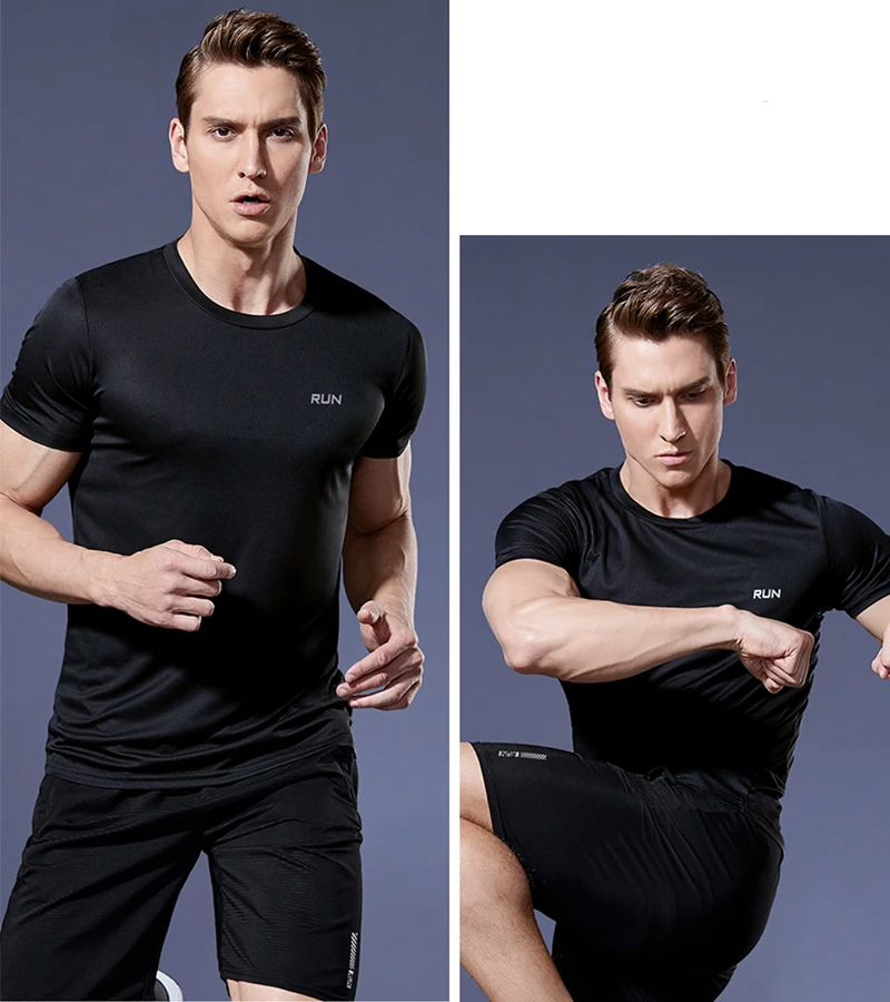 2026 Langes Sport-T-Shirt für Herren, Sommer-Laufshirt, Kurzarm, Slim-Fit-Oberteil, Freizeit-Fitness-Shirt, Camisetas Gym Masculino – Detail 18