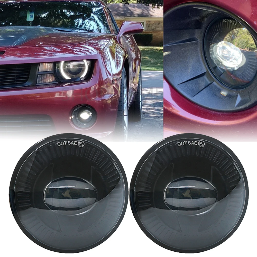 

For Chevy Avalanche Suburban 2007-2014 for Tahoe 07-14 Pair Black Chrome Front Fog Lamp Light Round