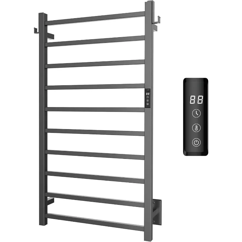 

Вешалка для полотенец с подогревом, 10-барная грелка для ванной комнаты, настенная грелка, электрическая сушилка с ти-ти