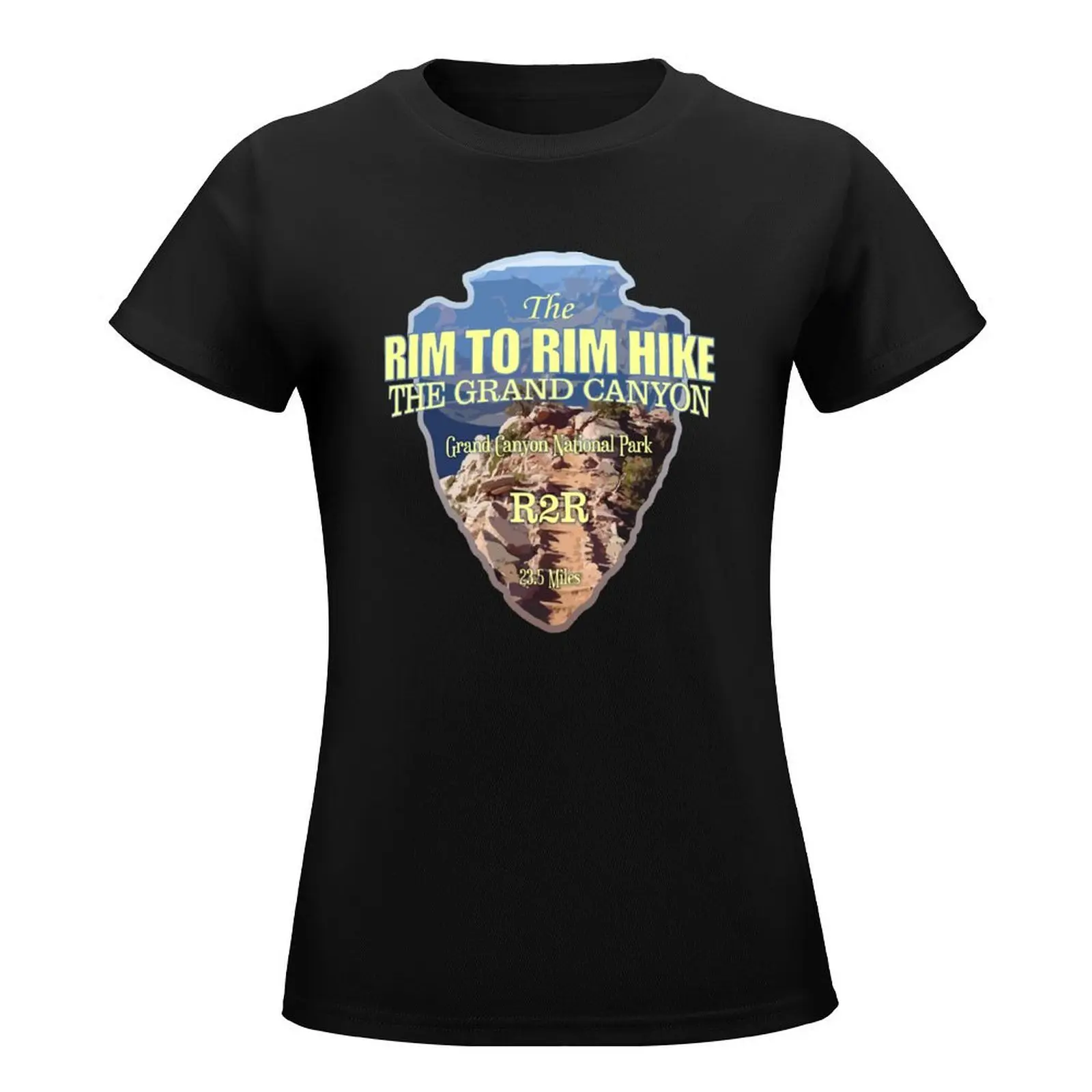 Rim to Rim Trail (arrowhead) T-Shirt summer clothes summer tops female cute tops t shirts for Womens