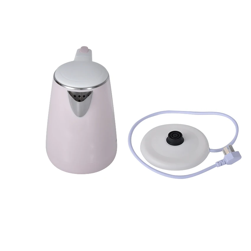 1.5L capacity Electric Kettles Food grade Stainless Steel Heat Preservation And-Anti burning Electric Kettle Pink K15-F623 220V