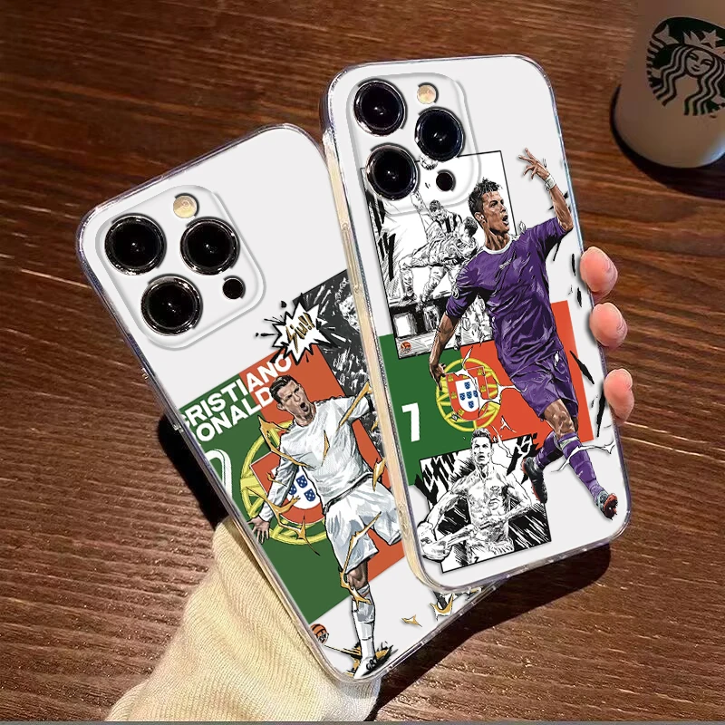 W8 Cristiano R-Ronaldo Soft Case for Samsung S10 S10E S20 FE S21 Plus S21 S24 Ultra S30 Note 10 20 M33 M52 M53 A23 A35 A55