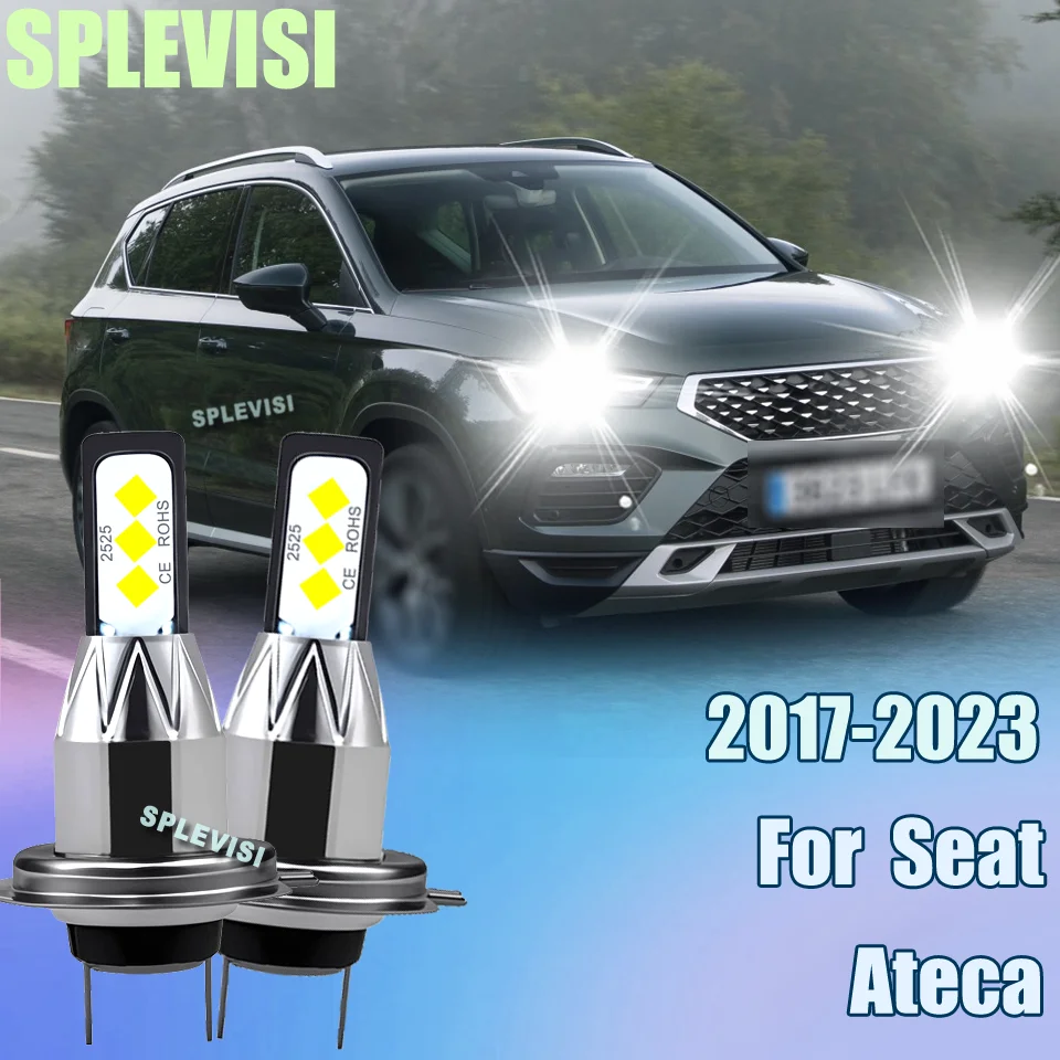 

2x H7 Waterproof Car Headlamp Headlights 250% Brighter Chips 6000K White CSP For Seat Ateca 2017 2018 2019 2020 2021 2022 2023