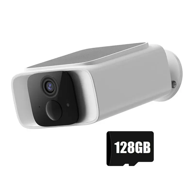 B04B-TUYA 4G Solar Camera 1080P 128G Outdoor Surveillance Camera Color Night Vision PIR Detect Home Security Built-In Battery