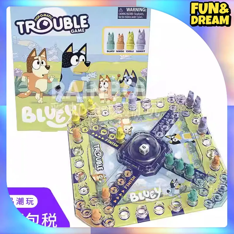 Bluey Little Blue Dog Bluey Kids Junior Edition Monopoly Real Estate Tycoon Toy Board Game Monopoly Board Game Toys Fun Games