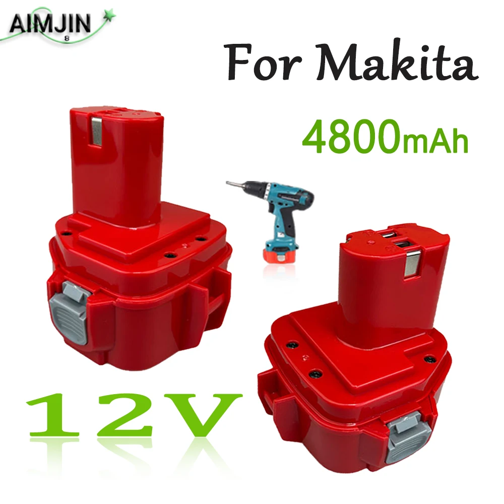 For Makita 12V 4800mAh Battery ，Compatible PA12 1200 1220 1201 1222 1233SA/B1235 192681-5 Cordless Power Tools