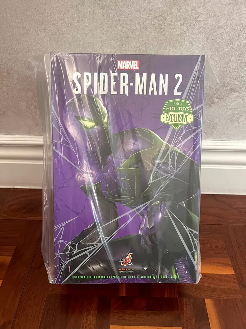 

Hot Toys VGM68 1/6 Collectible Toys Spider-Man Miles Morales Purple Reign Suit Men Soldier 12inch Action Figure Model Gifts