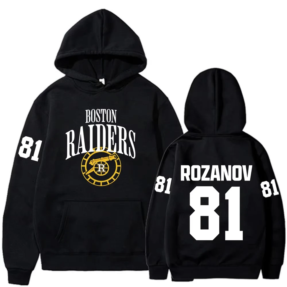 

Толстовки Heated Rivalry Ilya Rozanov 81 Boston Raiders для мужчин и женщин, модные толстовки в стиле хип-хоп, повседневные флисовые пуловеры с длинными рукавами