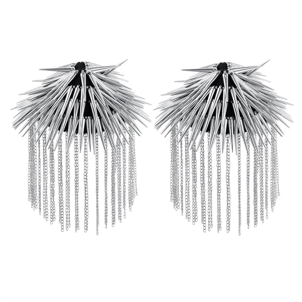 

Retro Prince Shoulder Decor Tassel Rivet Board Vintage Dress Accessory Fashion Man Woman Clothing Adjustable Band
