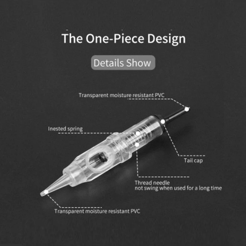 50 sztuk jednorazowego igły do tatuażu brwi do makijażu trwałego 1RL 3RL 5RL 3F 5F 7F mikrobladowy wkład do maszyny 600D-G