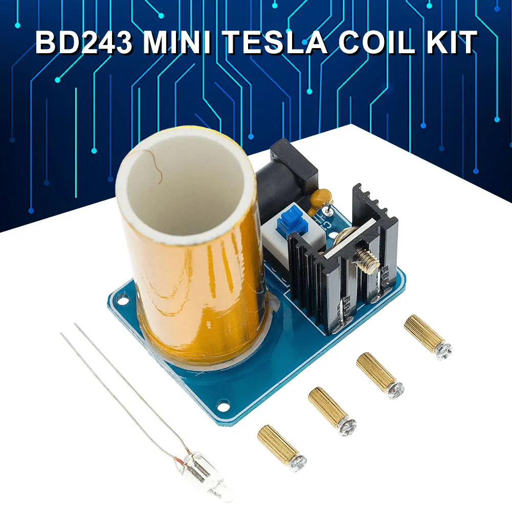 BD243 Coil Board for Tesla Magic Props Mini Coil Electronics Remote Ignition Module for Tesla Students Electronic DIY Production