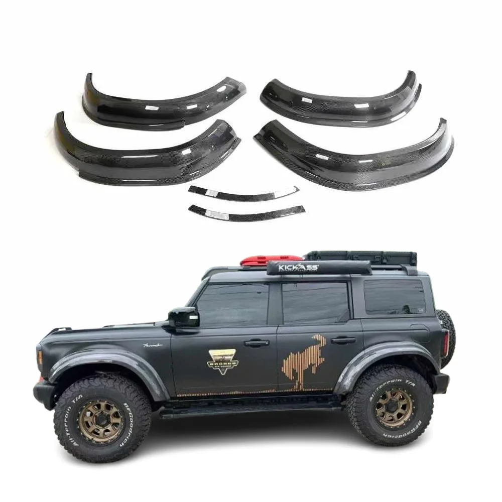 

High Quality Body Kits for 2021-2022 Ford BRONCO Newest Carbon Fiber Wheel Arch Fender Flare Trims Perfect Fit Car Accessories