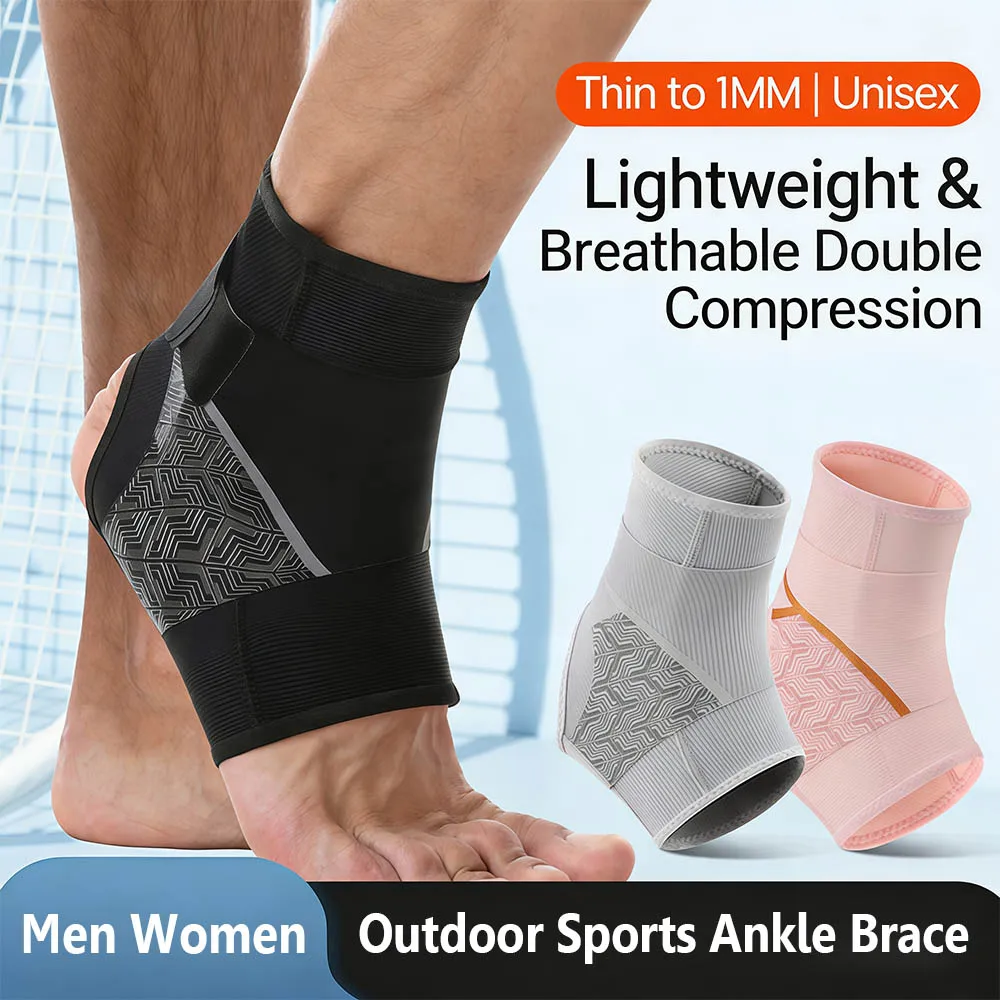 1/2Pcs Sports Ankle Brace Compression Support, Ankle Compression Sleeves for Men Women Plantar Fasciitis Achilles Tendonitis