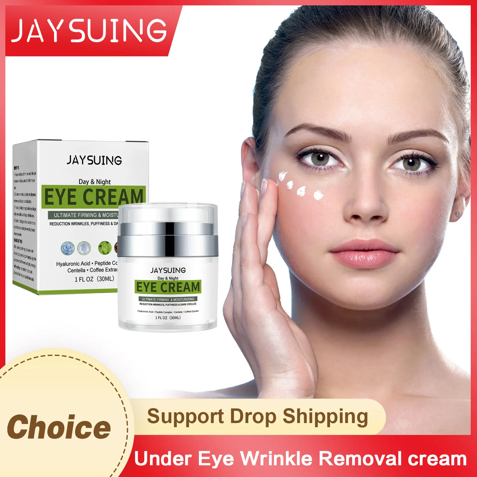 Under Eye Wrinkle Removal Cream Dilute Dark Circles Improve Eye Bags Puffy Fade Fine Lines Tighten Firming Anti Ag-ing Eye Cream